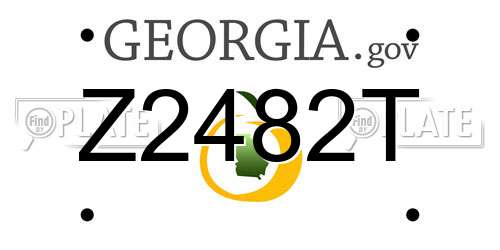 Z2482T Georgia License Plate