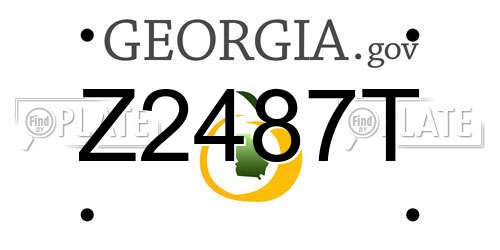 Z2487T Georgia License Plate