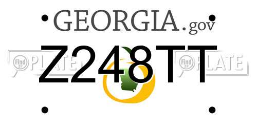 Z248TT Georgia License Plate