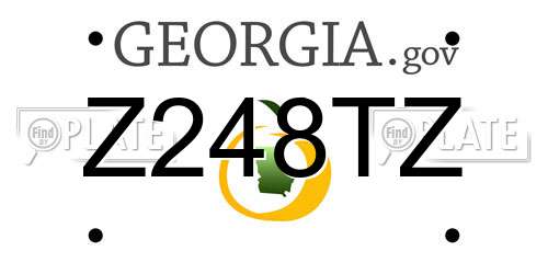 Z248TZ Georgia License Plate