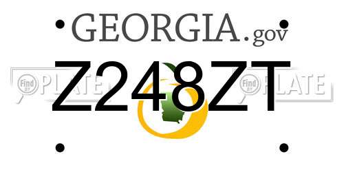 Z248ZT Georgia License Plate