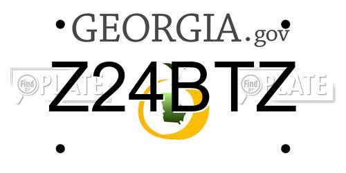 Z24BTZ Georgia License Plate