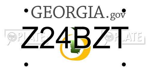 Z24BZT Georgia License Plate