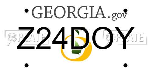 Z24DOY Georgia License Plate
