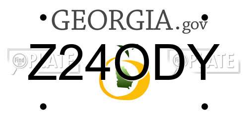 Z24ODY Georgia License Plate