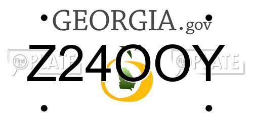 Z24OOY Georgia License Plate