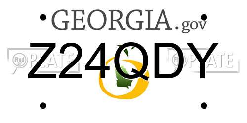 Z24QDY Georgia License Plate