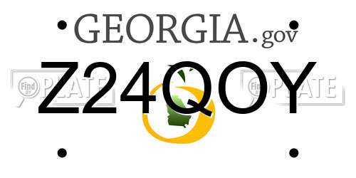 Z24QOY Georgia License Plate