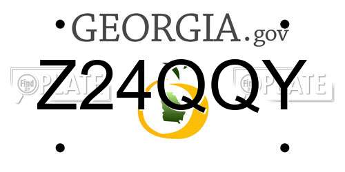 Z24QQY Georgia License Plate