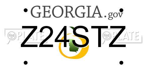 Z24STZ Georgia License Plate