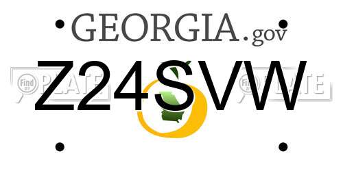 Z24SVW Georgia License Plate