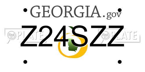 Z24SZZ Georgia License Plate