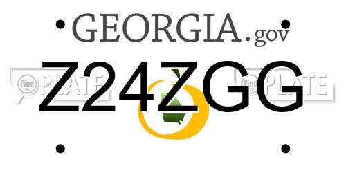 Z24ZGG Georgia License Plate