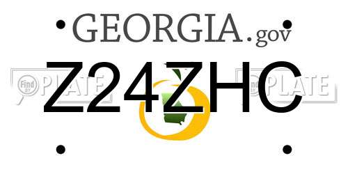Z24ZHC Georgia License Plate