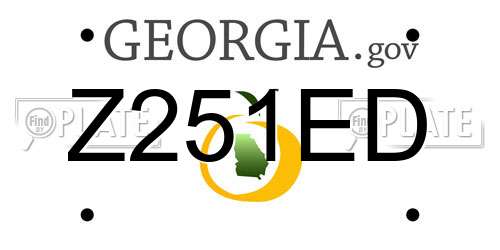 Z251ED Georgia License Plate