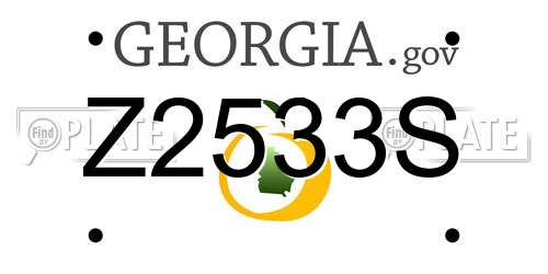 Z2533S Georgia License Plate