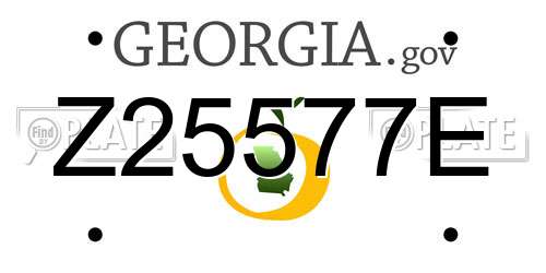 Z25577E Georgia License Plate