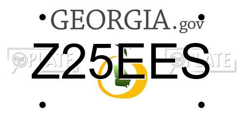 Z25EES Georgia License Plate