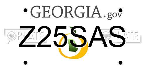 Z25SAS Georgia License Plate