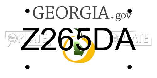 Z265DA Georgia License Plate