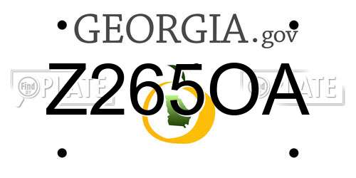 Z265OA Georgia License Plate