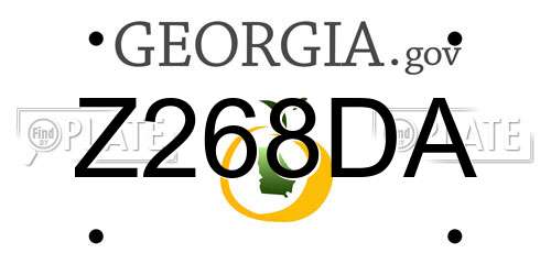 Z268DA Georgia License Plate