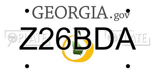 Z26BDA Georgia License Plate