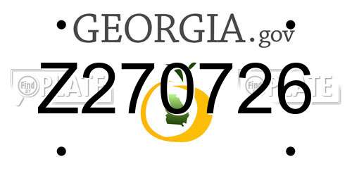 Z270726 Georgia License Plate