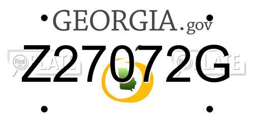 Z27072G Georgia License Plate