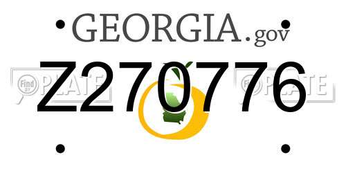 Z270776 Georgia License Plate