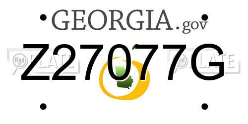 Z27077G Georgia License Plate