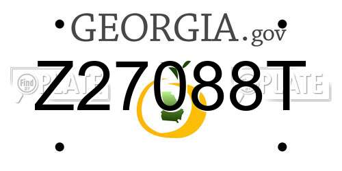 Z27088T Georgia License Plate