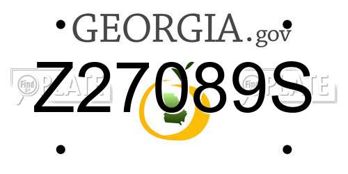 Z27089S Georgia License Plate
