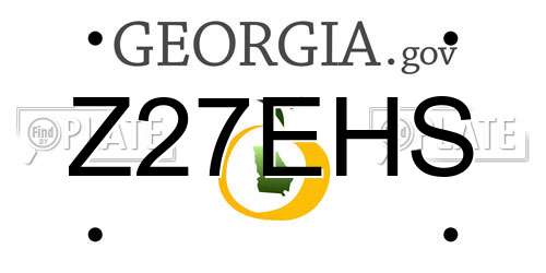 Z27EHS Georgia License Plate