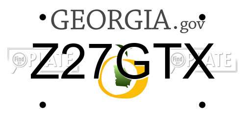 Z27GTX Georgia License Plate