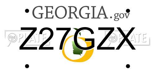 Z27GZX Georgia License Plate