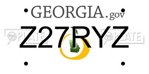 Z27RYZ Georgia License Plate