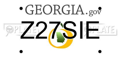 Z27SIE Georgia License Plate