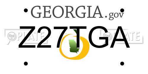 Z27TGA Georgia License Plate