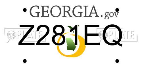 Z281EQ Georgia License Plate