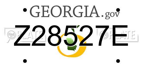Z28527E Georgia License Plate