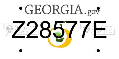 Z28577E Georgia License Plate