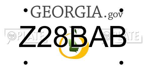 Z28BAB Georgia License Plate
