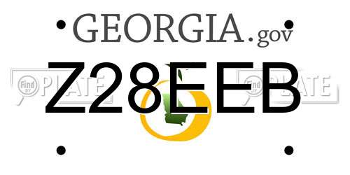 Z28EEB Georgia License Plate