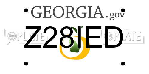 Z28IED Georgia License Plate