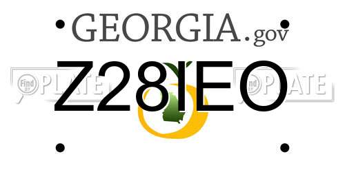 Z28IEO Georgia License Plate