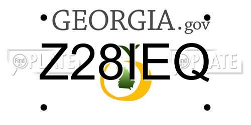 Z28IEQ Georgia License Plate