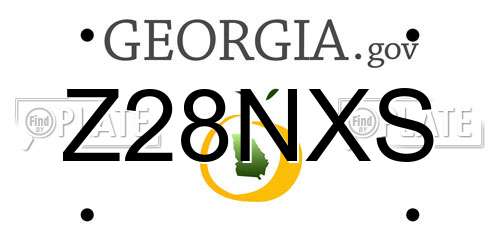 Z28NXS Georgia License Plate