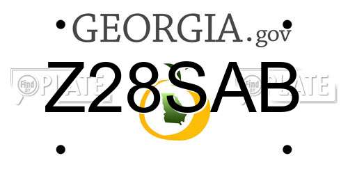Z28SAB Georgia License Plate