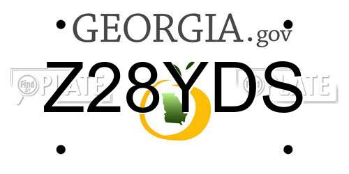 Z28YDS Georgia License Plate